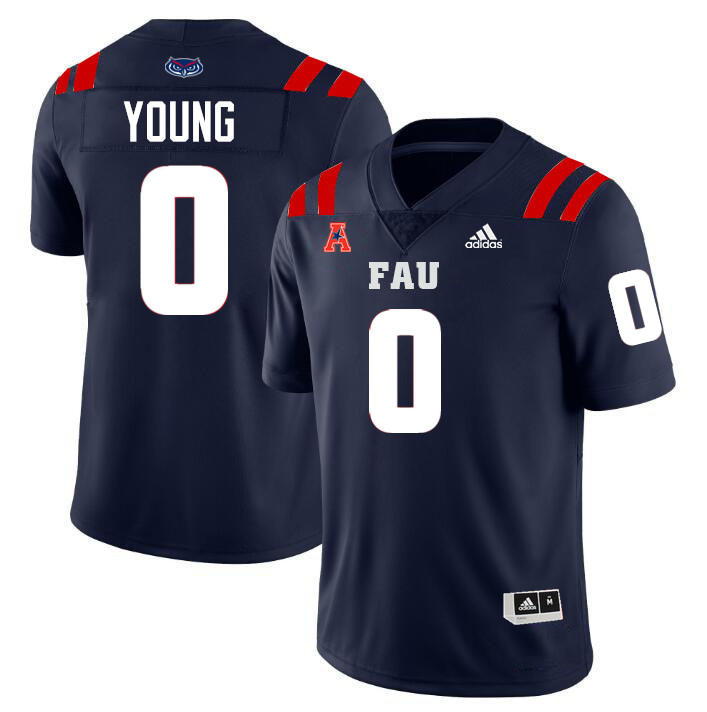 Tamez Young FAU Jersey,Florida Atlantic Owls Football Jersey,Uniforms,Gears-Navy